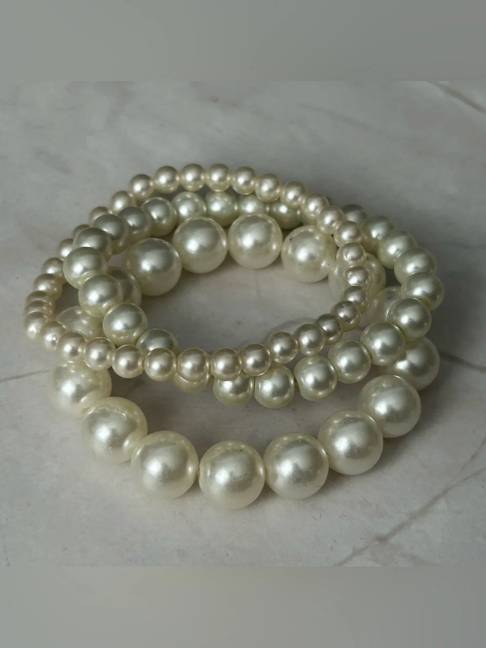 Classic Pearl Stretch Bracelet Stack